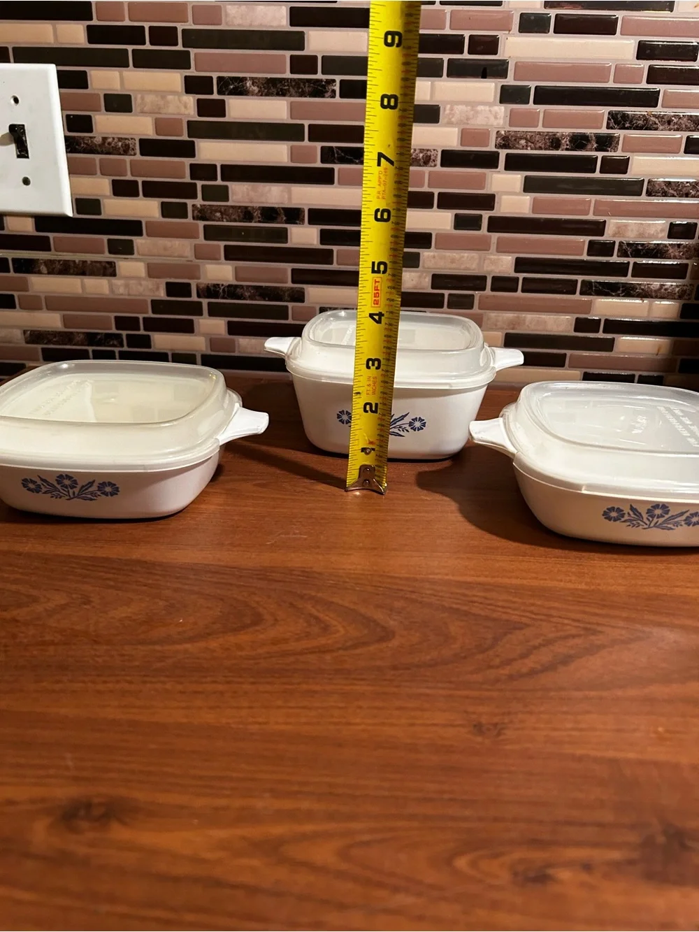 Vintage Corningware Blue Cornflower Casserole Dishes- Set of 3